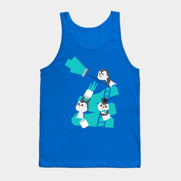 Penguin painting services Tank Top by pencildog